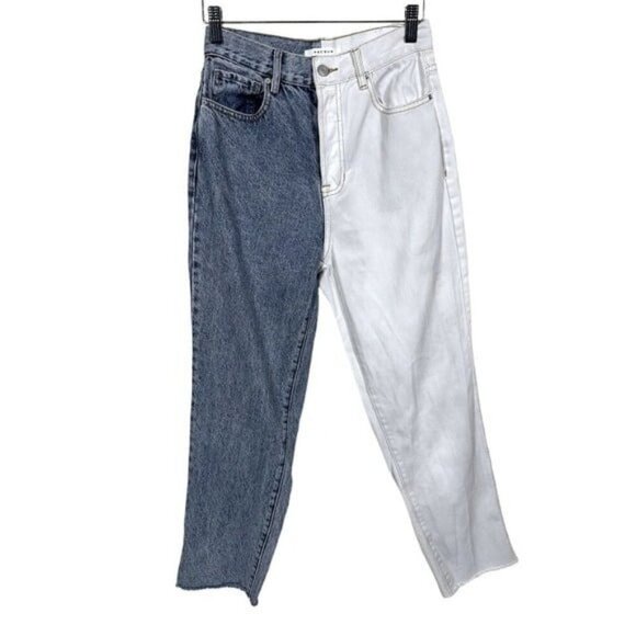 Pacsun Jeans Pants High Rise Straight Light Medium Denim Button Closure Size 26 - Picture 1 of 7